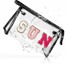 Transparent Kulturtasche, Kosmetiktasche Durchsichtig, Beach Transparent Kosmeti