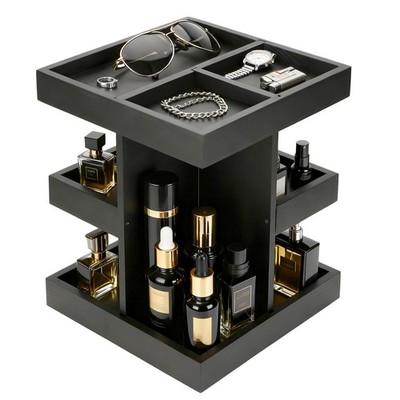 Gallkeat Cologne Organizer for Men, 3-Tier Perfume Stand with 360° Rotation, ...