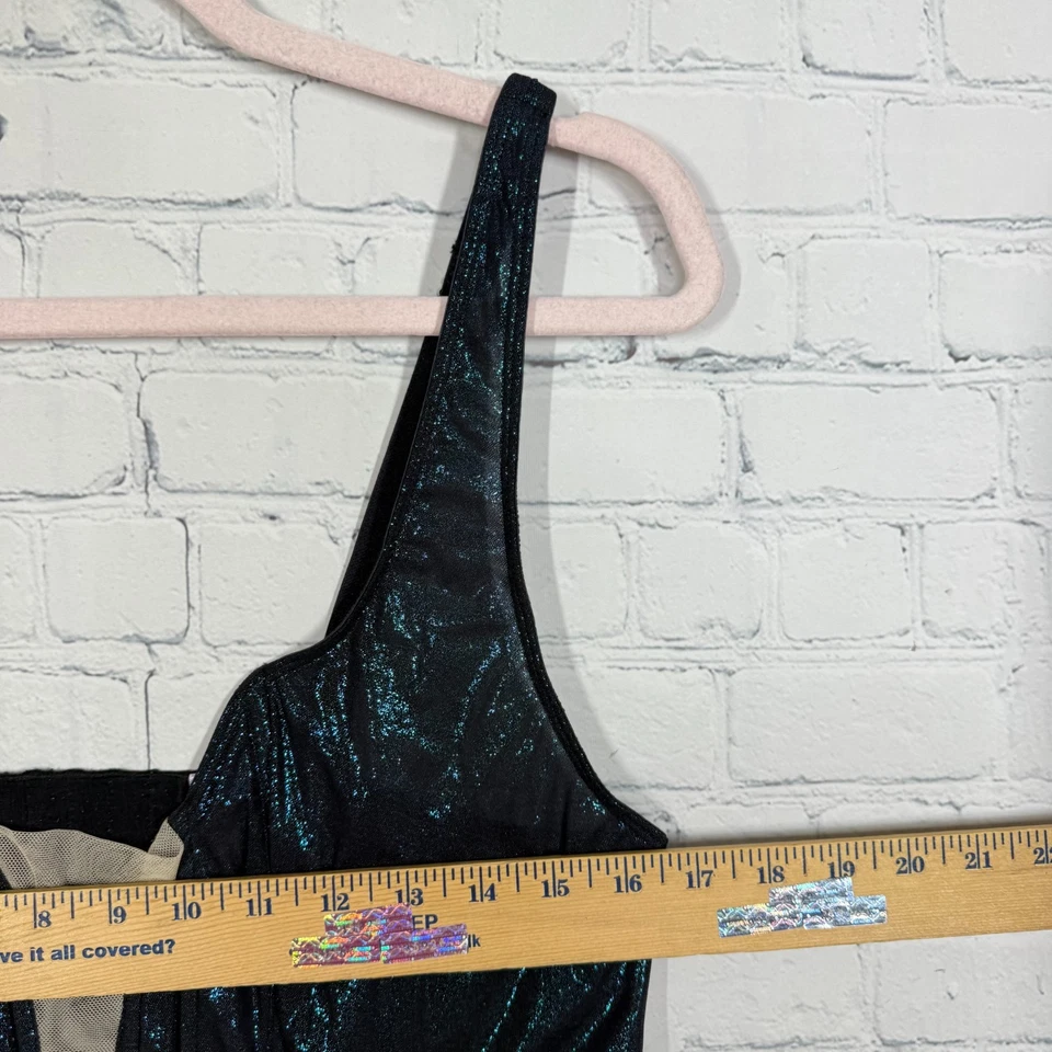 Savage X Fenty Corset Women Size Plus 1XBlack Purple Silver Sheer Side Gothic - Image 3 of 4