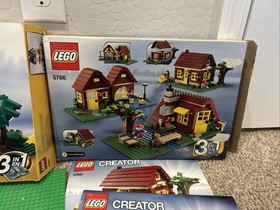 LEGO CREATOR Log Cabin Apple Tree House 5766 5891 Box Manuals NOT COMPLETE