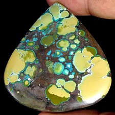 162.00Cts 100 Natural Turquoise Pear Cabochon Gemstone 50X54X8MM