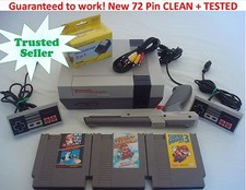 NINTENDO NES Console NEW PINS! System Bundle Game Lot Super Mario 1 2 3 TRILOGY