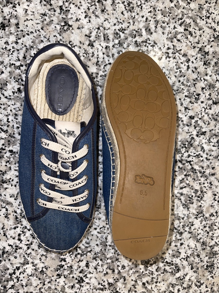 Coach Shoes Jean Blue Color Blue Size 6.5 B Lace Up. | eBay