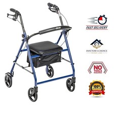 DRIVE MEDICAL WALKER ROLLATOR 6" CASTERS