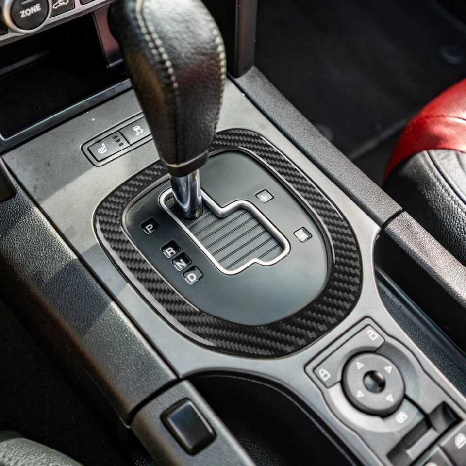 Para Pontiac G8 2008-2009 console central de fibra de carbono real quadro de painel de câmbio de marchas - Imagem 3 de 4
