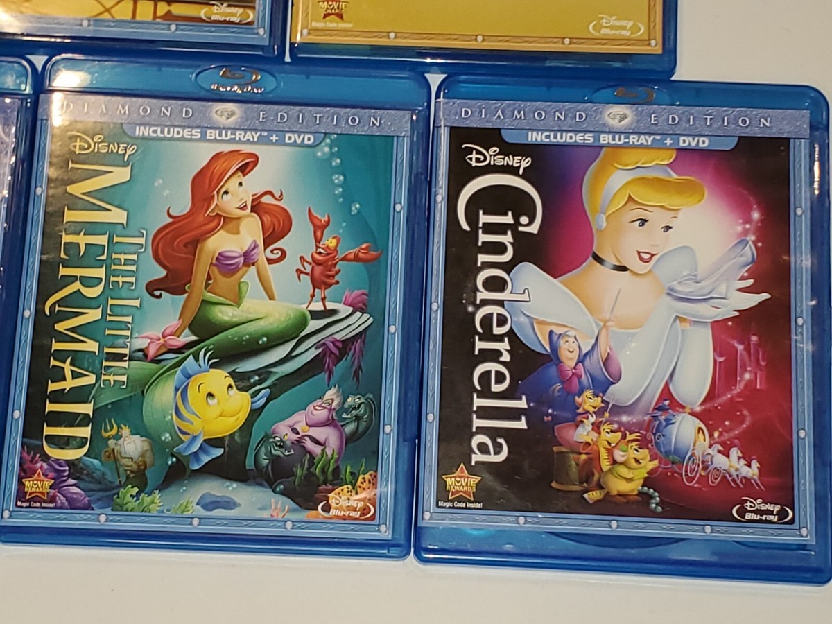 Disney　DVD　Blu-ray まとめ売り　プリンセス Disney Princess(es) DVD & Blu-Ray Mixed Lot of 5 Movies