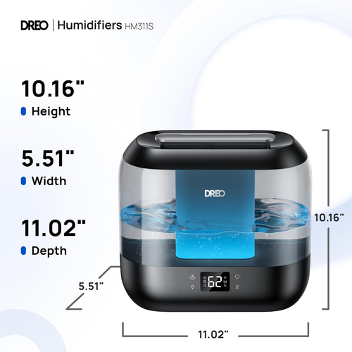 Smart Humidifiers for Bedroom, Top Fill 4L Cool Mist Humidifier with Nightlight, - Picture 9 of 12