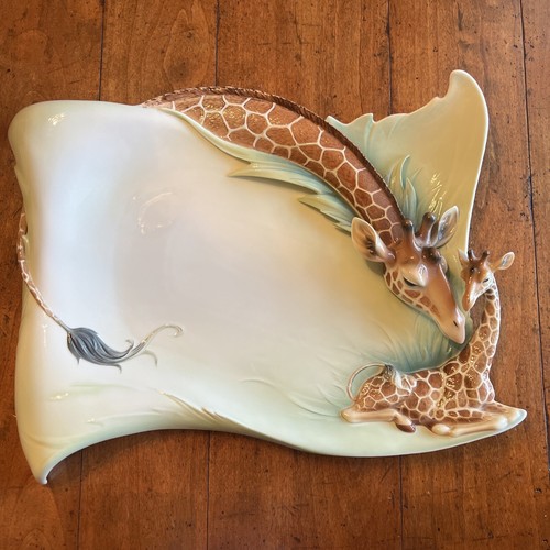 FRANZ "ENDLESS BEAUTY" GIRAFFE LARGE PORCELAIN TRAY, 2005, LTD EDITION 100/2000