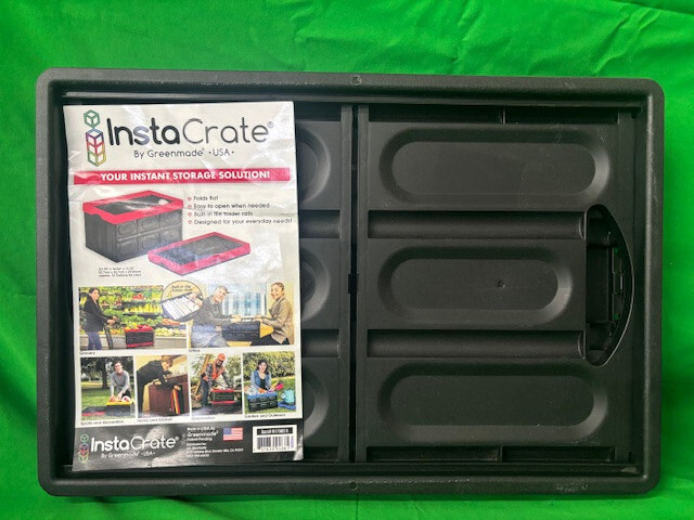 GreenMade InstaCrate Collapsible Storage Bin 12 Gallon Black