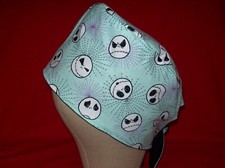 Men/Women Surgical Scrub Cap Lined Holiday Skeleton 100 Cotton