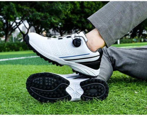 Männer Sports Golfs Chuhe Anti-Rutsch-Spikes Golf Training Leder Wanderschuhe - Picture 24 of 30