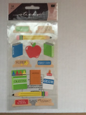 STICKO BACK TO SCHOOL Teacher Class kids Crayons note books Scrapbook Stickers