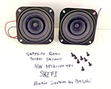  2 Delphi Satellite Radio SPEAKERS 2CG SA10001 SKYFi Sirius W/ SCREWS PARTS