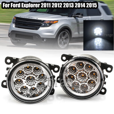 LED Pair Bumper Lamp Fog Light For Ford Explorer 2011 2012 2013 2014 2015 C-MAX
