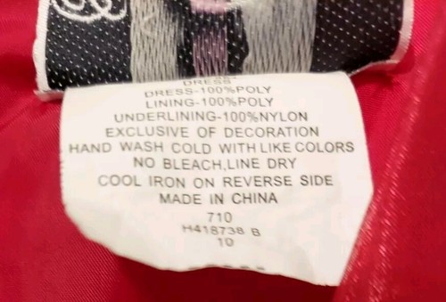 Rare Editions Girls Size 10 Red Velvet Trimmed Tulle Sleeveless Fancy Dress - 第 11/11 張圖片