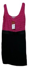 Pink And Black Sleeveless Bodycon Dress - Size XL - Brand New