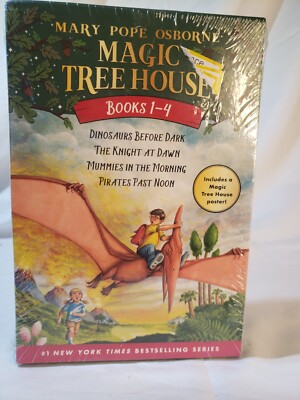 Magic Tree House #1-4 | Mary Pope Osborne | Paperback with Slip Cover | New
