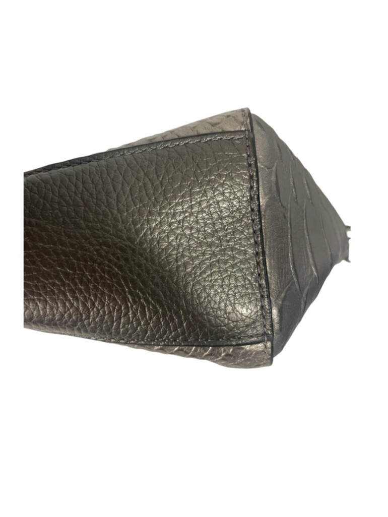 Coach, small python embossed, Kelsey satchel pewt… - image 7