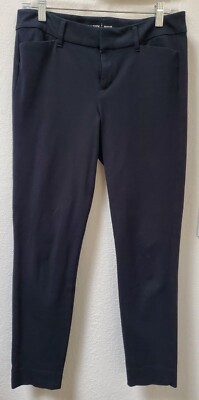 Old Navy Pixie Pants Womens 4 Black Cropped Cotton Stretch Career Casual EUC