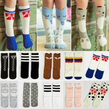 Children Kids Baby Toddler Sock Animal Print Knee High Cartoon Long Cotton Socks