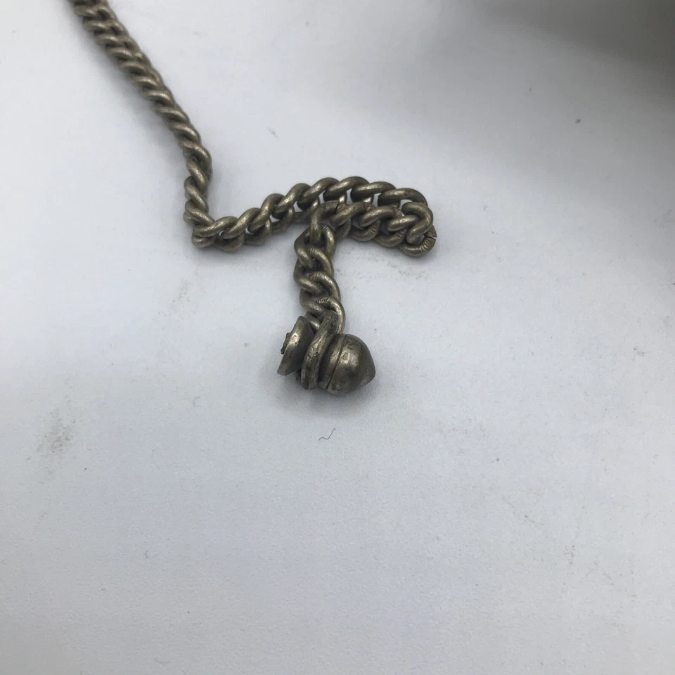 Посеребренный металлический кошелек наволочка клатч с кабушонами. Цепь 32 дюйма - Изображение 2 из 4