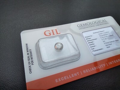 Diamond 0.71 SI2 Natural Fancy Greenish Yellow Certified GIL - Sealed
