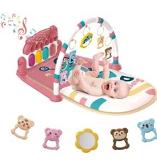 Baby Play Mat Baby Gym, Piano Tummy Time Baby Activity Gym Mat pink