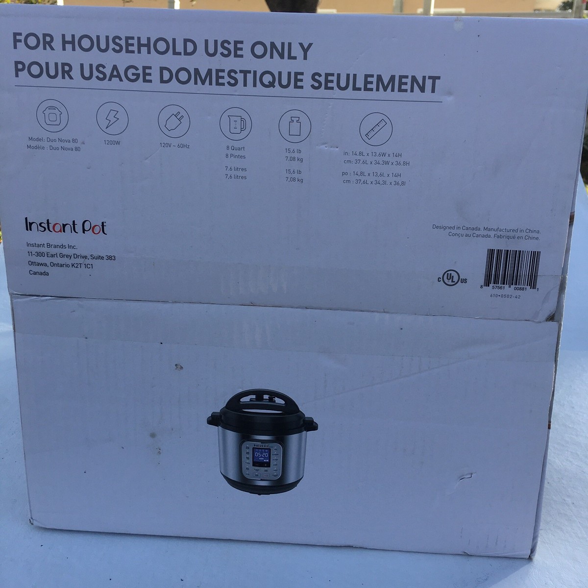 Instant Pot Duo Nova 8 Qt 7 In 1 | eBay
