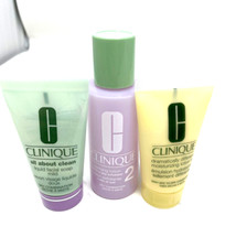 Clinique 3 Step Travel Set Type 2 Dry/Combination Moisturizer Lotion Liquid Soap