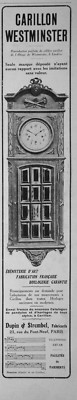 1913 THE CARILLON WESTMINSTER PRESS ADVERTISEMENT ART CABINETMAKING DUPIN & STREMBEL