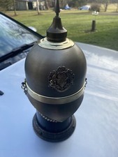 German Spiked Helmet Decanter Royal Crest Made in Japan