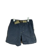 Baby Gap Blue Shorts Brown Belt Zip Pockets Toddler Boy Size 18-24 Months