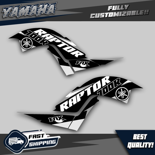 Yamaha Raptor 700 700R graphics kit 2013 2014 2017 to 2025 decals stickers atv - Picture 2 of 4
