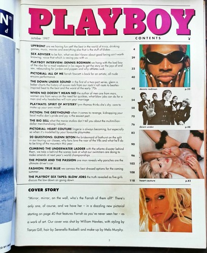 Australian Playboy Magazine October 1997 Farrah Fawcett, Jenny McCarthy (d764) - Picture 2 of 4