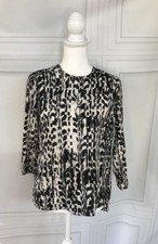 RENEEC Made in the USA Black and White Blouse Sz S