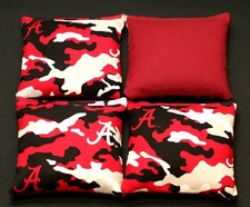 University of ALABAMA CRIMSON TIDE 4 CORNHOLE BEAN BAGS ACA Regulation Tailgate