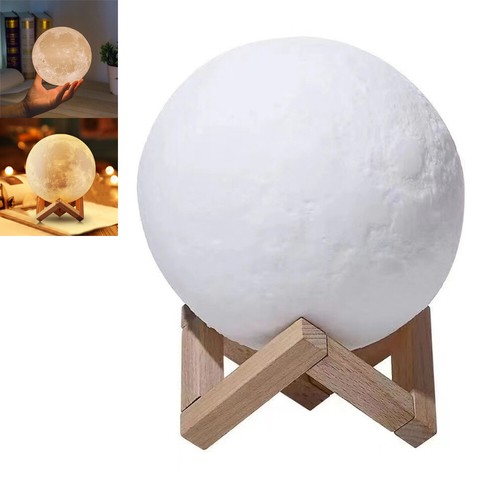 LED Night Light Battery Powered Multicolor Moon Shape Lamp Birthday Gift - Picture 1 of 4