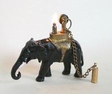 Vintage Elephant Figural Table Lighter Made in AUSTRIA In Working Condition