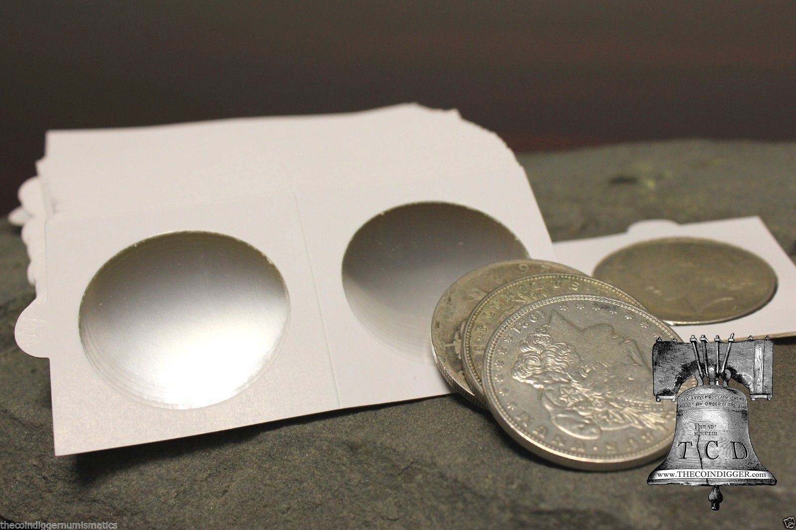 25 Silver Dollar 2x2 Self Adhesive Lighthouse Coin Holder Flip Storage Case