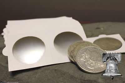 25 Silver Dollar 2x2 Self Adhesive Supersafe Coin Holder Flip Storage StapleFree