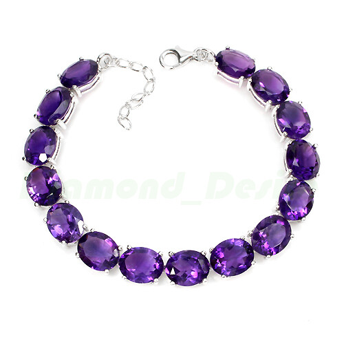 COLLAR PULSERA NATURAL GRANDE 10x12 PENDIENTES PULSERA DE AMATISTA BLANCO ORO 925 PLATA - Imagen 2 de 6