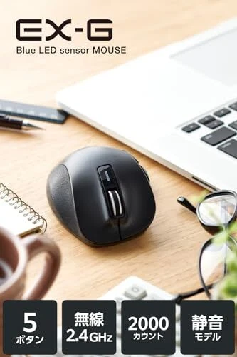 MPN: Elecom Wireless Mouse Silent Handful Extreme L Size 5 Button Black - Image 2 of 4