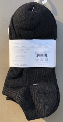 6 Pair Boys TicTacToe No Show Black Cotton Socks Sz 8-9 1/2 Shoe Sz 2 1/2-6 - Picture 6 of 8
