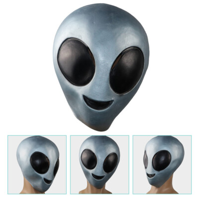 UK Latex Alien Head Mask Halloween Party Cosplay Full Head Alien Mask ...