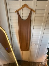 Naked Wardrobe Deep Scoop Midi Bodycon Dress