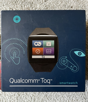 Qualcomm Toq 46mm Black Fabric Smartwatch Android Wear Bluetooth Wireless