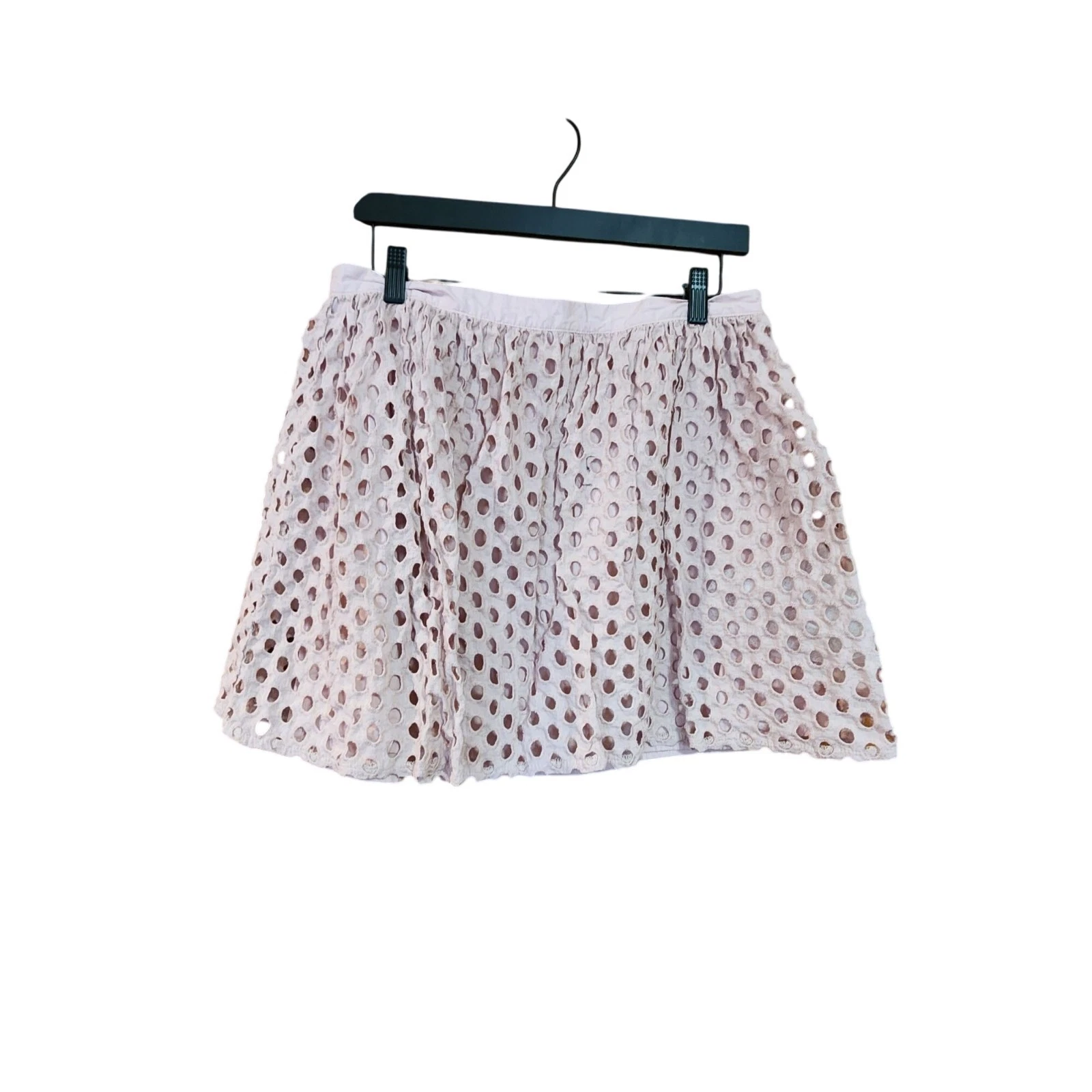 Forever 21 Womens Skirt Size S Pink Layered Eyelet Design