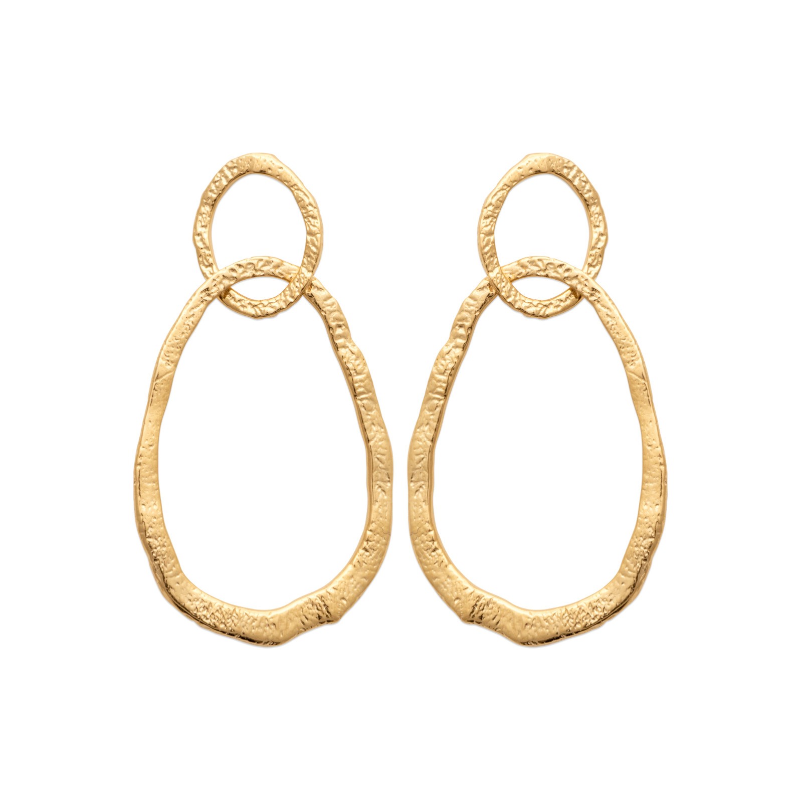 Boucles d'oreilles pendantes double plaqué or précieux cadeau d'anniversaire pour femme