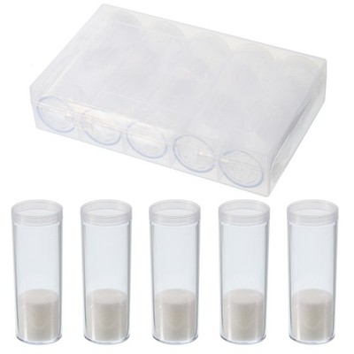 Rund Münzrohre 5 Pack 30mm Münzen für Sammelbedarf Klar