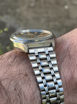 Vintage Orient Crystal 3 Star Automatic Day Date Men's Watch Japan